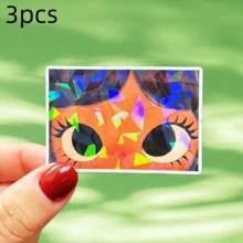 Cartoon Big Eyes, Suitable For Sad, Upset, Vulnerable Moments - Waterproof Vinyl Stickers - Durable Smooth Surface, Self-Adhesive Bumper Stickers, Suitable For Cars, Windows, Laptops, Trucks, Water Bottles - Multi-Purpose Durable Design, Car Stickers - Vinyl - View 13