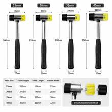 Set Palu Karet 4 Ukuran 25mm 30mm 35mm 40mm Palu Pemasangan Lantai untuk Ubin Konstruksi Renovasi DIY - Set empat potong - View 7