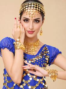 1 buah Aksesoris Perhiasan Tari Perut - Cincin, Gelang, Kalung, Aneka Warna, Untuk Pertunjukan Tari, Pesta, Festival - MultiWarna - View 4