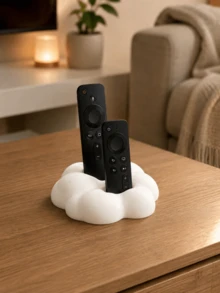 1pc/2pcs Cloud Shaped Remote Control Holder Black & White Desktop Storage Organizer Space-Saving TV Remote Holder Suitable For Living Room Bedroom Office Desk And Media Console - Cloud Style - View 1