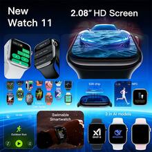 W11X Smart Wearable Watch, Silicone Strap, 3ATM Waterproof, Call & Message Notification, Bluetooth Phone Connection, Activity Tracker, Remote Camera, AI Fashion Smart Watch Unisex - View 4