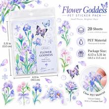 Xiangjianhuan Series PET Sticker Pack, INS Style Fresh Plants, Flowers, Koi Fish, Planets, Planner Scrapbook Stickers, DIY Decorative Stickers - Multicolor - View 4
