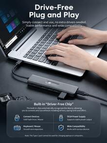 ASUS HA403 USB Hub, USB 3.0, High-Speed Transfer, Compatible With Mainstream Systems, Plug And Play, Thick Cable, Compact And Portable, Suitable For Computers And Laptops - View 2