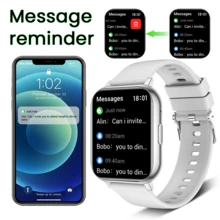 Hot New 1pc Men's & Women's Silicone Strap 1.83" Full Screen Touch Smartwatch, Make/Receive Calls, Pedometer, Calorie, Fitness Tracking, Alarm, Call & Message Notification, Multi-Function Sports Smart Watch, Compatible With Android And IOS - Multicolor - View 4