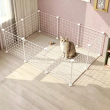 Small Pet Fence Dog Isolation Net Modular Small And Medium Dog Cage Indoor Home Use Rabbit Fence Balcony Cat Guardrail - Multicolor - View 2
