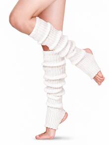 Women's Long Over-The-Knee Ribbed Knit Leg Warmers, 80s Retro Style, Suitable For Yoga, Ballet, Party And Winter Wear, Warm And Comfortable - Multicolor - View 8