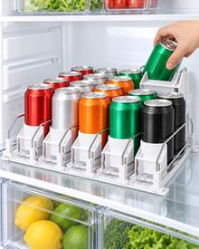 5-Tier Can Organizer/Dispenser For Refrigerator - White - View 2