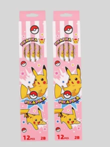 bandai 12PCS 2B Wooden Pencils Anime Character Drawing Exam Pencil With Top Eraser Children Stationery (Some Accessories Color Random) - Multicolor - View 10
