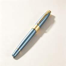 1pc Custom Engraved Gold-Tone Ballpoint Pen, Vintage Style. Personalized Name, Quick-Dry Black Ink, Smooth Writing For Office And Gifting. - Multi-color - View 3