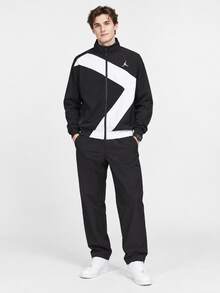 Nike Jordan Wings Diamond Retro Sports Running Training Stand-Collar Jacket Autumn Men's Black - Black - View 6