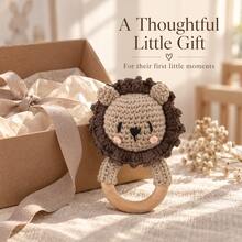 Handmade Crochet Rattle, Baby Interactive Crochet Toy, Built-In Bell, 3D Cute Design, Rich Details, Attract Baby's Attention, Develop Baby's Hearing, Baby Shower Gift, New Mom Gift, Christmas Gift, Easter Gift, Newborn Commemorative Gift - Multicolor - View 5