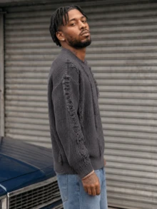 BLACKTOEXIT Men's Autumn/Winter Streetwear Crew Neck Sweater, Full Body ...