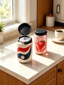 Removable Beverage Can Cover - Can Be Clipped Onto The Can Opening. Suitable For Camping, Outdoor, Home Kitchen Gadget, Protects Opened Beverage Cans From Ants And Flies. - Multicolor - View 2