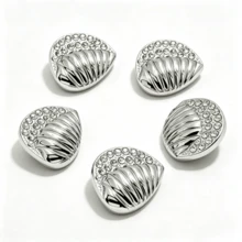 5pcs Asymmetric Metal Rhinestone Buttons, Fashion Versatile Decorative Buttons For Shirts, Dresses, Coats, Jackets, Clothing Accessories, DIY Sewing Decor - A - View 10