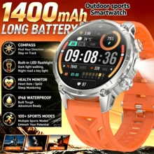 Men's Heavy-Resistant Outdoor Smart Watch, 1400mAh Large Battery, LED Flashlight And Compass 1.7 Inch Large Screen, Wireless HD Call, 120+ Sports Mode, IP68 Waterproof, Compatible With IPhone And Android System - View 13