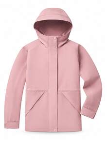 Columbia New Waterproof Outdoor Women's Sports Jacket Hooded Casual Windbreaker - Pink - View 4