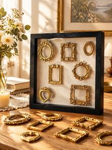 7PCS DIY Mini Shadow Box Frame Set, Black Photo Display Frames With Memorial Keepsake Design, Creative Craft Shadowbox For Pictures & Memories, Wall Art Decor For Home Office Living Room, Vintage Christmas Decor - Picture Frame For Wall - Room Decor - Multicolor - View 1