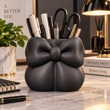 Bowknot Pen Holder Makeup Brush Desktop Decor Multi-Functional Storage Ornament - Multicolor - View 5
