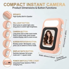 Layar Selfie Bercahaya - Monitor Selfie Magnetik, Cocok untuk Selfie dan Perekaman Vlog, Kompatibel dengan iPhone 15/16/17 Pro, Kecerahan yang Dapat Diatur, Pengoperasian Layar Sentuh, Lampu Pengisi Fotografi, Hadiah Sempurna untuk Teman/Keluarga - T7 - View 8
