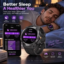 Jam Tangan Pintar Olahraga Luar Ruangan SENBONO GPS untuk Pria - Kompas, Panggilan Nirkabel, Mode Multi-Olahraga, Pemantauan Detak Jantung/Tidur, Pelacak Kebugaran, Baterai 530mAh, Layar HD 1,39 Inci, Jam Tangan Pintar Pelacak Aktivitas - View 7
