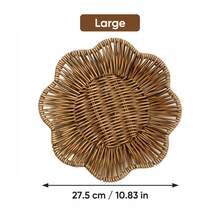 1pc/3pcs Woven Fruit Basket Or Snack Tray,Kitchen,Christmas Gift - Brown - View 14