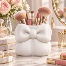Bowknot Pen Holder Makeup Brush Desktop Decor Multi-Functional Storage Ornament - Multicolor - View 3