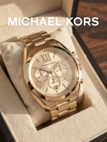 Michael Kors Women's Multifunctional Quartz Watch, Gold Steel Band, Gold Dial, Bold Roman Numerals, Sub-Dial, Evening, Formal Occasion, Ball, Gift For Wife/Friend - one-size - View 6