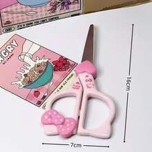 Sanrio Multi-Color Cartoon Cute Portable Stainless Steel Scissors, Suitable For Home, Office, School, Tailor Shop, Craft, Opening Ceremony Ribbon Cutting, Perfect Gift For Friends And Family On Halloween, Christmas, Birthday, Valentine's Day (Mixed Set Randomly Sent) - Scissors (Style Random) - View 7