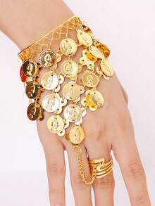 1 buah Aksesoris Perhiasan Tari Perut - Cincin, Gelang, Kalung, Aneka Warna, Untuk Pertunjukan Tari, Pesta, Festival - MultiWarna - View 10