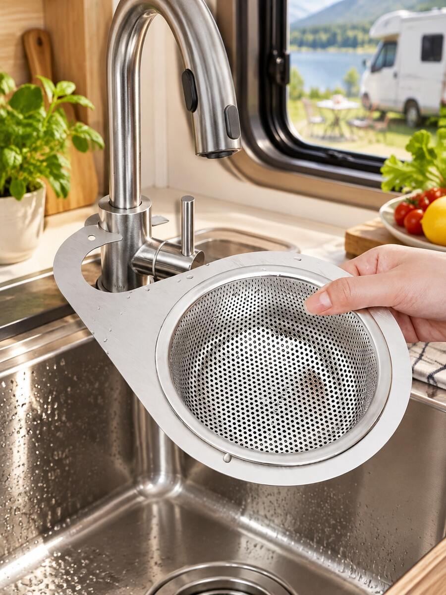Swan Style Sink Strainer Basket, Stainless Steel Sink Filter, Multi-Functional Quick Drain, Kitchen Fruit & Vegetable Colander, Faucet Hanging Design, Kitchen Accessories