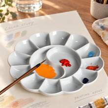 6-Inch High Quality Ceramic Palette, Ceramic Painting Tray, Ceramic Art Tool, 14-Well Art Palette - Durable, Non-Stick, Easy To Clean, Suitable For Watercolor, Acrylic, Oil And Gouache - Palette - View 9