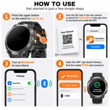 Jam Tangan Pintar Olahraga Luar Ruangan SENBONO GPS untuk Pria - Kompas, Panggilan Nirkabel, Mode Multi-Olahraga, Pemantauan Detak Jantung/Tidur, Pelacak Kebugaran, Baterai 530mAh, Layar HD 1,39 Inci, Jam Tangan Pintar Pelacak Aktivitas - View 6