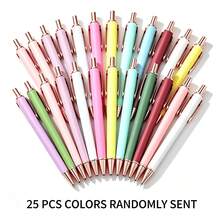 25pcs/50pcs DIY Multi-Color Creative Ballpoint Pens, Customizable With Stickers Or Rhinestones. Smooth Writing For Students, Journaling, And Office. - Multi-color - View 7