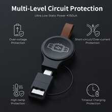 Microwear 2-In-1 Smart Watch Wireless Charger, Dual System Support, Travel, Portable, Keychain, Pendant, Birthday Gift, Holiday Gift - View 8