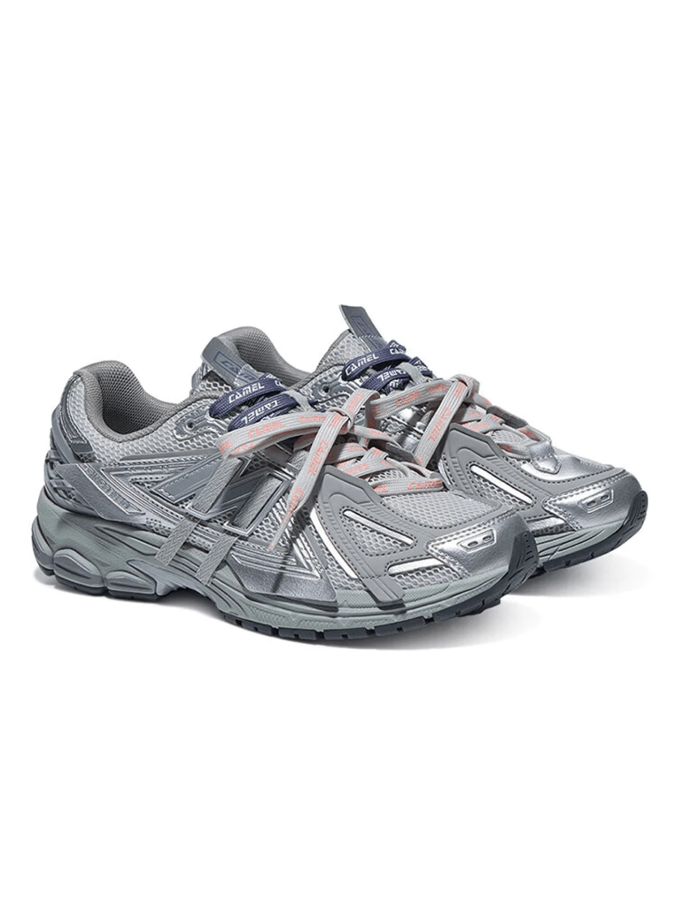 CAMEL CROWN Women's Vintage Jogging Pants, Mesh Cushioned Athletic Shoes, Suitable For Daily Casual Commuting - Light Gray/Silver White - View 1