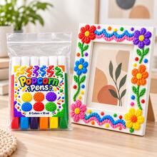 Set Kuas Lukis Fluorescent 6 Warna, Beragam dan Cerah, Perlengkapan Melukis untuk Pemula, Set Pigmen Cat dan Menggambar - 6 Warna - View 8