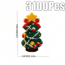 1 Set 3100 Pieces, 2026 New Exquisite Christmas Tree Building Blocks Decoration, Handmade DIY 3D Puzzle Model Ornament, Stress-Relieving High-Difficulty Puzzle, Room Decor, Office Desk Ornament, Suitable As A Gift For Friends - Multicolor - View 13