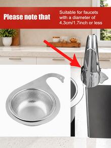 Swan Style Sink Strainer Basket, Stainless Steel Sink Filter, Multi-Functional Quick Drain, Kitchen Fruit & Vegetable Colander, Faucet Hanging Design, Kitchen Accessories - View 6