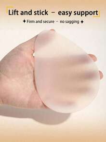 2pcs/Pack Women's Silicone Breast Pads, Invisible Adhesive Pads, Teardrop-Shaped Nipple Covers, Suitable For Small Breast Lift In Dresses, Not Suitable For Large Breasts, Comfortable And Washable, Suitable For Weddings, Parties And Daily Wear (Adhesion Is Not Strong, Too Sticky Would Be Uncomfortable, So This Product Has Low Adhesion) - Multicolor - View 2