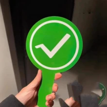1pc/2pcs Classroom Feedback Handheld Boards, Double-Sided PVC Material, Front/Back/Up/Down/Pass/Stop/Yes/No Answer Indicators - Teaching Tool For Student Participation And Feedback (1 Design, One Side Red, One Side Green) Back To School - Multicolor - View 9