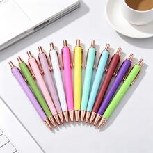 25pcs/50pcs DIY Multi-Color Creative Ballpoint Pens, Customizable With Stickers Or Rhinestones. Smooth Writing For Students, Journaling, And Office. - Multi-color - View 2