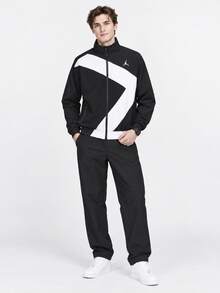 Nike Jordan Wings Diamond Retro Sports Running Training Stand-Collar Jacket Autumn Men's Black - Black - View 9