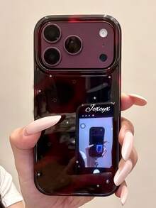 Retro Burgundy Amber Retro Leopard Print Phone Case Compatible With Iphone 18 Pro Max 18 Pro 17 Pro Max 17 Pro 17 16 Pro Max 16 Pro 16 15 Pro Max 15 Pro 15 14 Pro Max 14 Pro 14 13 Pro Max 13 Pro 13 12 Pro Max 12 Pro 12 11 Autumn Winter Shockproof Soft Back Cover ﻿ - Burgundy Amber - View 3