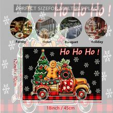 1pc/4pcs/6pcs/8pcs, Christmas, Car Gingerbread Man, Christmas Tree Pattern Suitable For Dining Table, Breakfast Mat, Coffee Bar, All-Season Decoration, Washable Table Mat, Room Decor, Kitchen Dining Table Mat, Indoor/Outdoor Party Decor, Home Decor, Ideal Gift - Multicolor - View 8