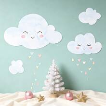 1pc Cloud Wall Sticker, Perfect For Decorating Home, Room And Wall, With Self-Adhesive Backing, Waterproof And Easy To Remove - Multicolor - View 3