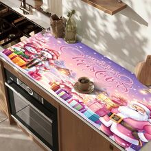 1pc Pink Christmas Snowman Pattern Dish Drying Mat, Coffee Machine Mat, Kitchen Dish Drainer Mat, Tabletop Protector, Suitable For Christmas Holiday Scenes, Used For Placing Drained Cups And Plates, Multi-Purpose Drying Mat, Home Gift, Tabletop Decor - XYLSD-1152 - View 7