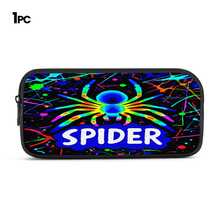Colorful Spider 2D Print 3 Pieces Backpack Set, Large Capacity Backpack, Crossbody Bag, Pencil Case, Adjustable Wide Breathable Shoulder Straps, Side Mesh Pocket Water Bottle Holder, Personalized Daily Commute Travel Casual Storage Bag - Printed Bag - View 12