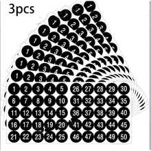 3 Sheets 1-50 Number Stickers, Vinyl Material, Sequential Numbering, 1 Inch Self-Adhesive Labels, Waterproof For Indoor And Outdoor Use, Suitable For Inventory Management, Storage Classification, Back To School Essential - A - View 5