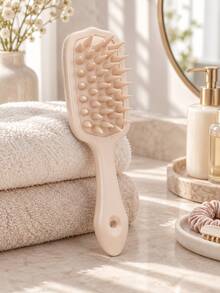 Silicone Scalp Scrubbing Brush Designed To Solve Incomplete Hair Cleansing And Nail Scratching, Soft Pointed Teeth Design Deeply Cleans Hair Roots Oil And Dandruff, Does Not Damage Scalp Or Scratch Nails, Massages Scalp During Hair Washing To Promote Circulation And Relieve Tension, Non-Slip Handle Easy To Grip, Waterproof Durable And Easy To Rinse, Dry And Wet Use, Hair Washing And Scalp Massage In One Step, Say Goodbye To Hygiene Risks Of Traditional Hair Washing, Easily Get A Refreshing Scalp, Multiple Colors Available, Essential Home Care Tool - Multicolor - View 14