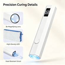 Handheld Gel Nail Dryer Lamp, Mini UV LED Pen Light With 60s Timer ...